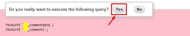 execute the query in phpmyadmin