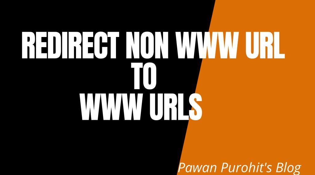 how to non redirect non www url to www urls